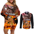 personalised-save-wildlife-australia-couples-matching-off-shoulder-short-dress-and-long-sleeve-button-shirt-bushfire-awareness