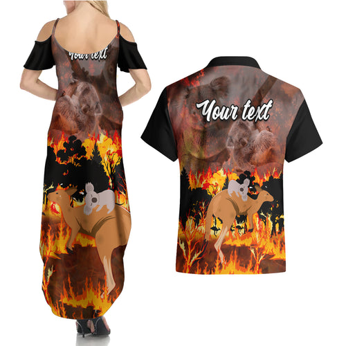 personalised-save-wildlife-australia-couples-matching-summer-maxi-dress-and-hawaiian-shirt-bushfire-awareness