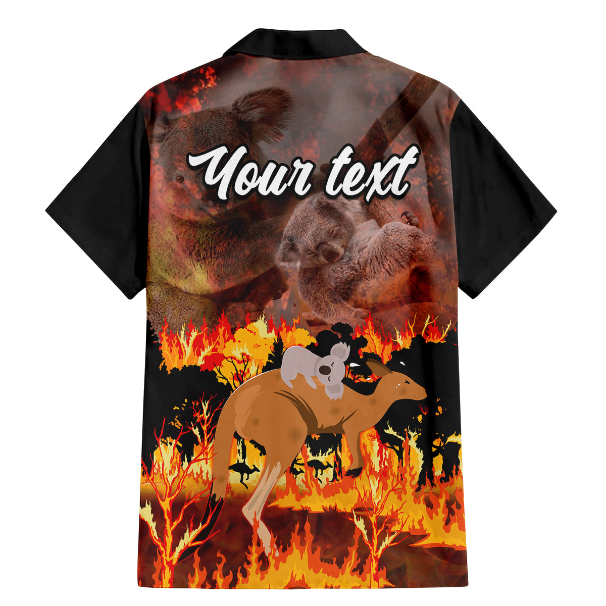personalised-save-wildlife-australia-family-matching-mermaid-dress-and-hawaiian-shirt-bushfire-awareness