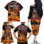 personalised-save-wildlife-australia-family-matching-off-shoulder-long-sleeve-dress-and-hawaiian-shirt-bushfire-awareness