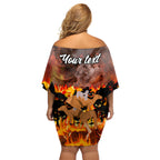 personalised-save-wildlife-australia-family-matching-off-shoulder-short-dress-and-hawaiian-shirt-bushfire-awareness