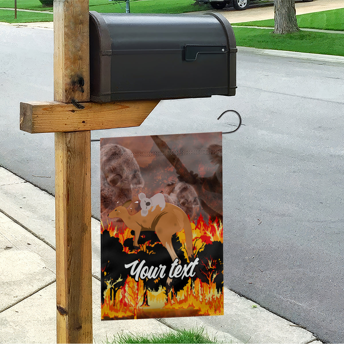 personalised-save-wildlife-australia-garden-flag-bushfire-awareness
