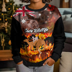 personalised-save-wildlife-australia-kid-ugly-christmas-sweater-bushfire-awareness