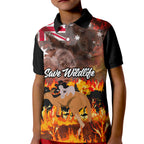 personalised-save-wildlife-australia-kid-polo-shirt-bushfire-awareness