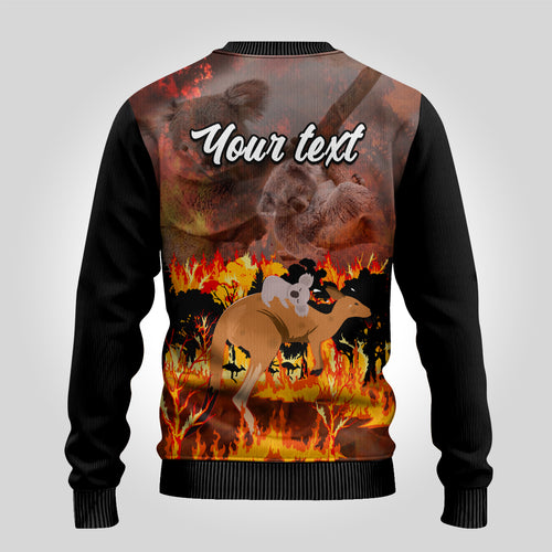 personalised-save-wildlife-australia-ugly-christmas-sweater-bushfire-awareness