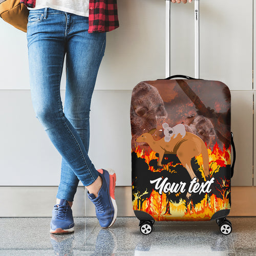 personalised-save-wildlife-australia-luggage-cover-bushfire-awareness