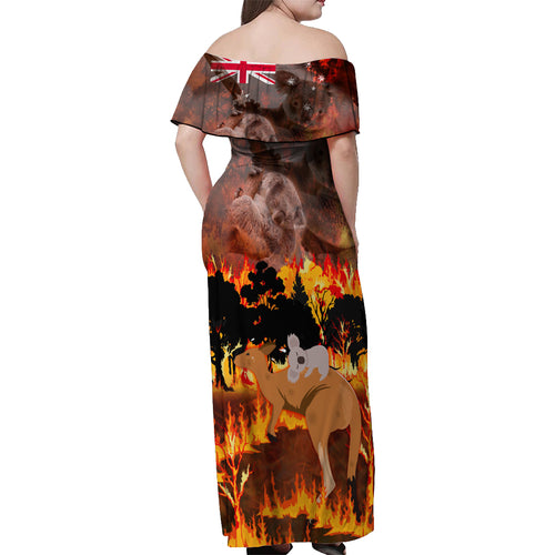 personalised-save-wildlife-australia-off-shoulder-maxi-dress-bushfire-awareness