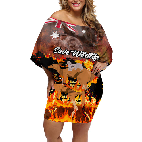 personalised-save-wildlife-australia-off-shoulder-short-dress-bushfire-awareness
