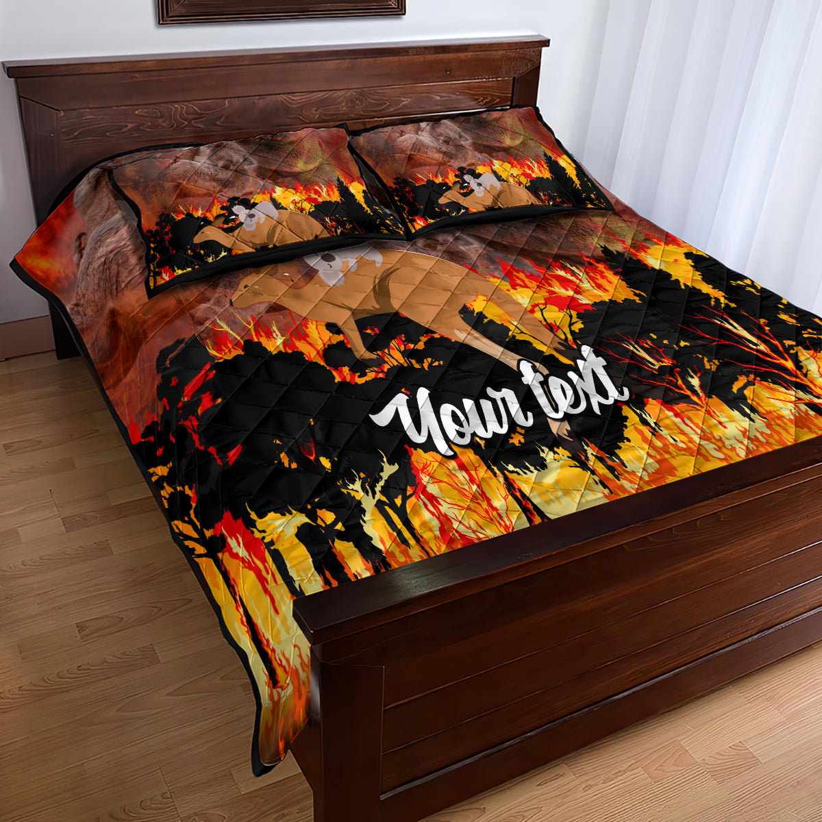 personalised-save-wildlife-australia-quilt-bed-set-bushfire-awareness