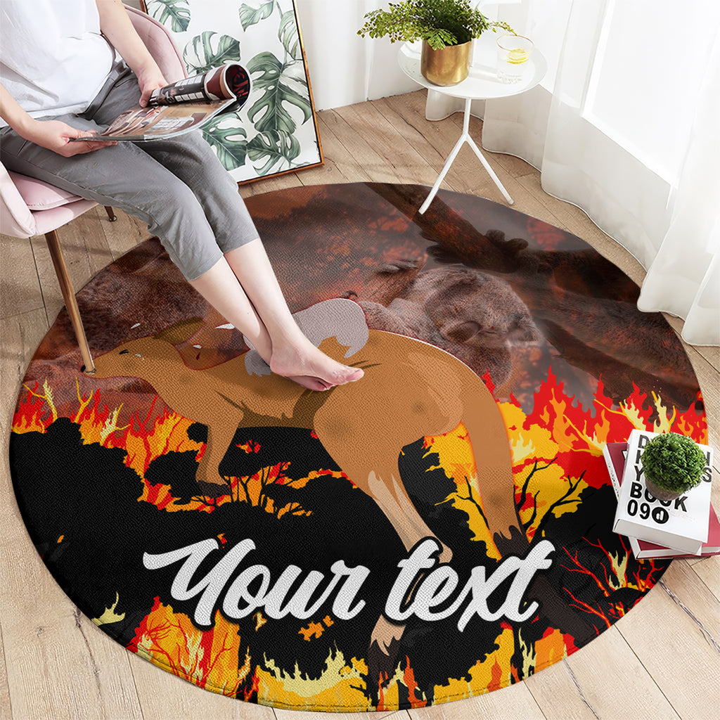 personalised-save-wildlife-australia-round-carpet-bushfire-awareness