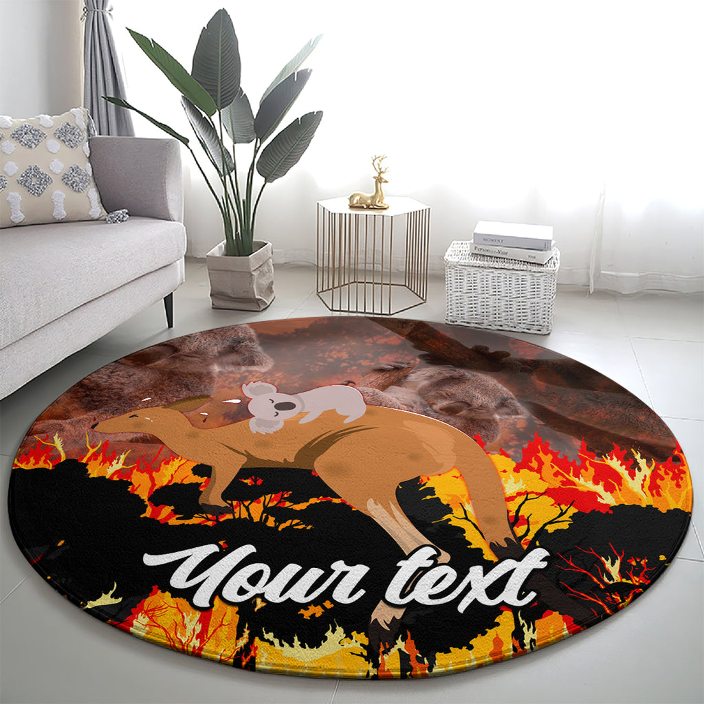 personalised-save-wildlife-australia-round-carpet-bushfire-awareness