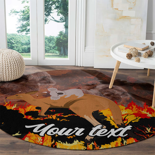 personalised-save-wildlife-australia-round-carpet-bushfire-awareness