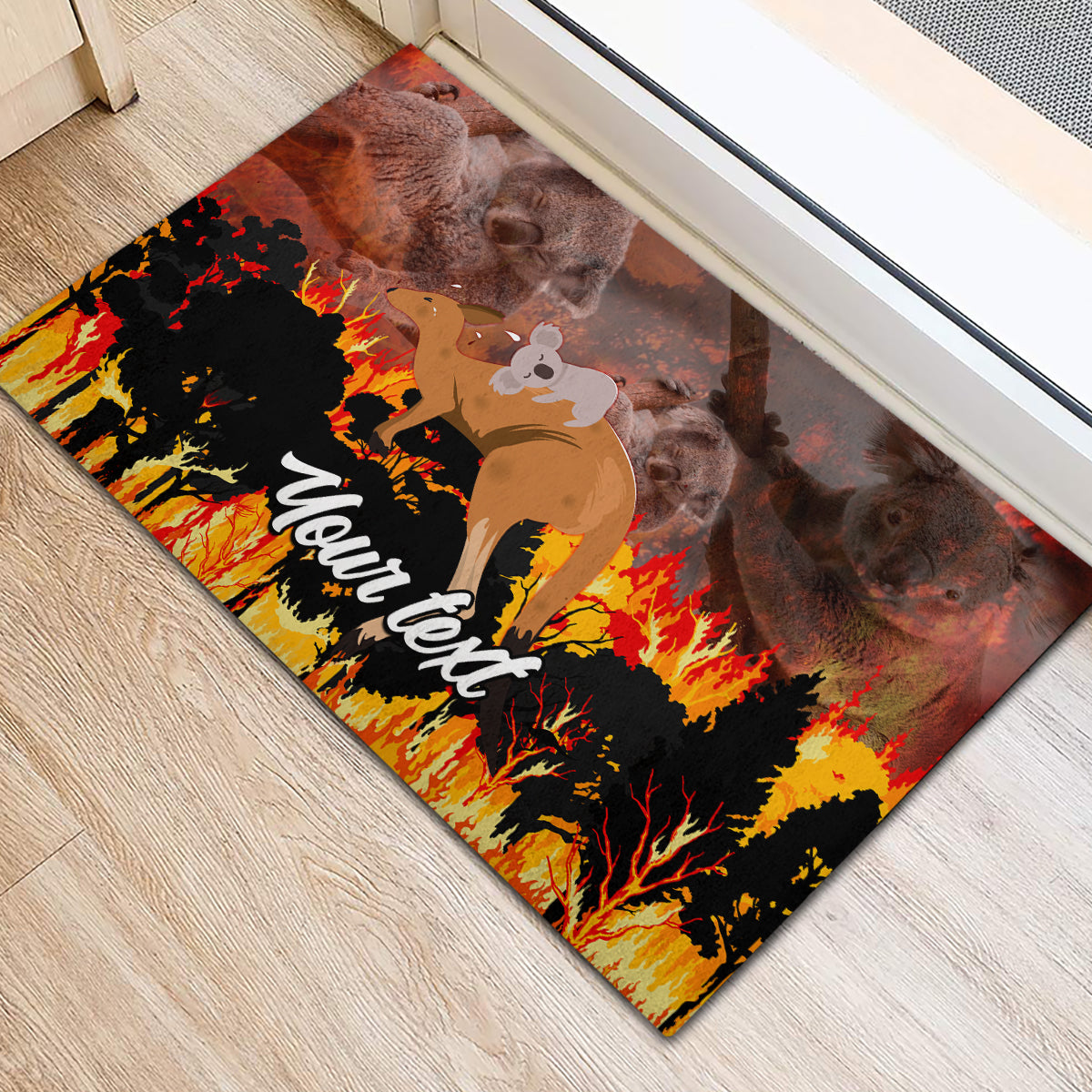 personalised-save-wildlife-australia-rubber-doormat-bushfire-awareness