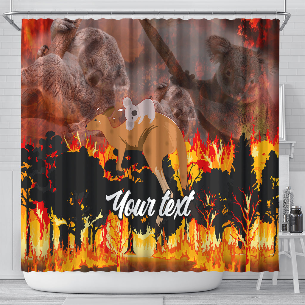 personalised-save-wildlife-australia-shower-curtain-bushfire-awareness
