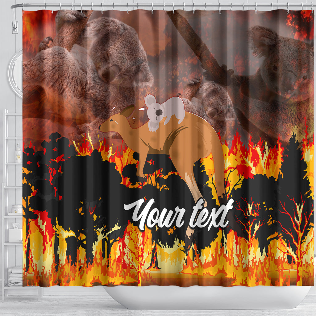 personalised-save-wildlife-australia-shower-curtain-bushfire-awareness