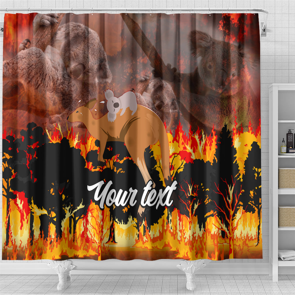 personalised-save-wildlife-australia-shower-curtain-bushfire-awareness