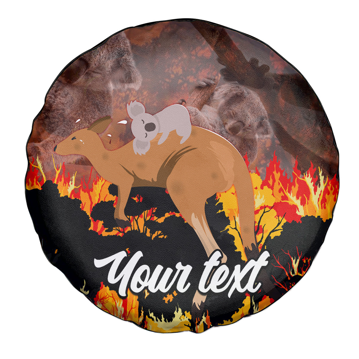 personalised-save-wildlife-australia-spare-tire-cover-bushfire-awareness