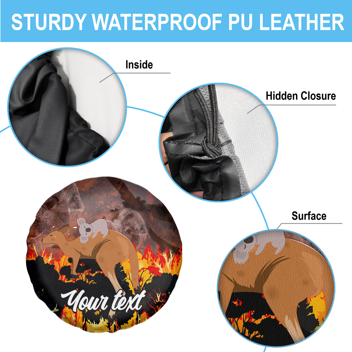 personalised-save-wildlife-australia-spare-tire-cover-bushfire-awareness