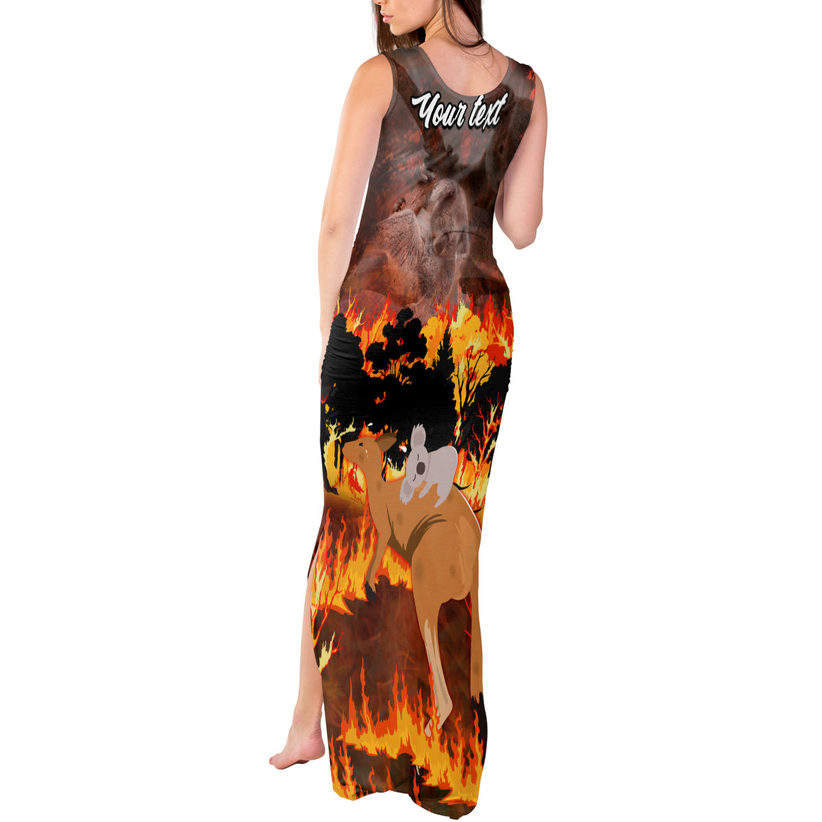 personalised-save-wildlife-australia-tank-maxi-dress-bushfire-awareness