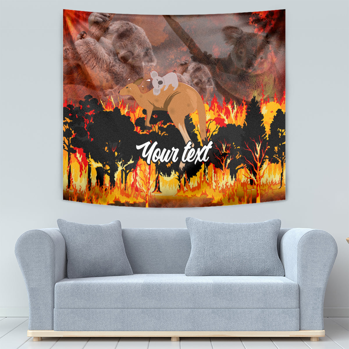 personalised-save-wildlife-australia-tapestry-bushfire-awareness