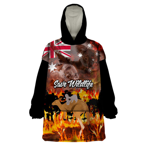 personalised-save-wildlife-australia-wearable-blanket-hoodie-bushfire-awareness