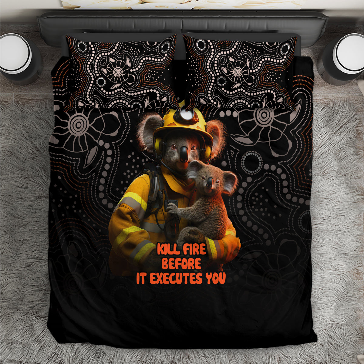 paws-for-australia-bedding-set-bushfire-awareness-indigenous-aboriginal