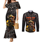 paws-for-australia-couples-matching-mermaid-dress-and-long-sleeve-button-shirt-bushfire-awareness-indigenous-aboriginal
