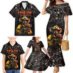 paws-for-australia-family-matching-mermaid-dress-and-hawaiian-shirt-bushfire-awareness-indigenous-aboriginal