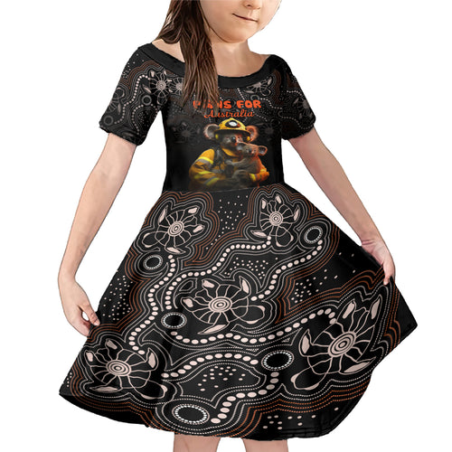 paws-for-australia-family-matching-mermaid-dress-and-hawaiian-shirt-bushfire-awareness-indigenous-aboriginal