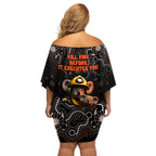 paws-for-australia-family-matching-off-shoulder-short-dress-and-hawaiian-shirt-bushfire-awareness-indigenous-aboriginal