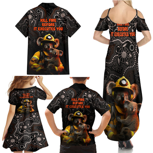 paws-for-australia-family-matching-summer-maxi-dress-and-hawaiian-shirt-bushfire-awareness-indigenous-aboriginal