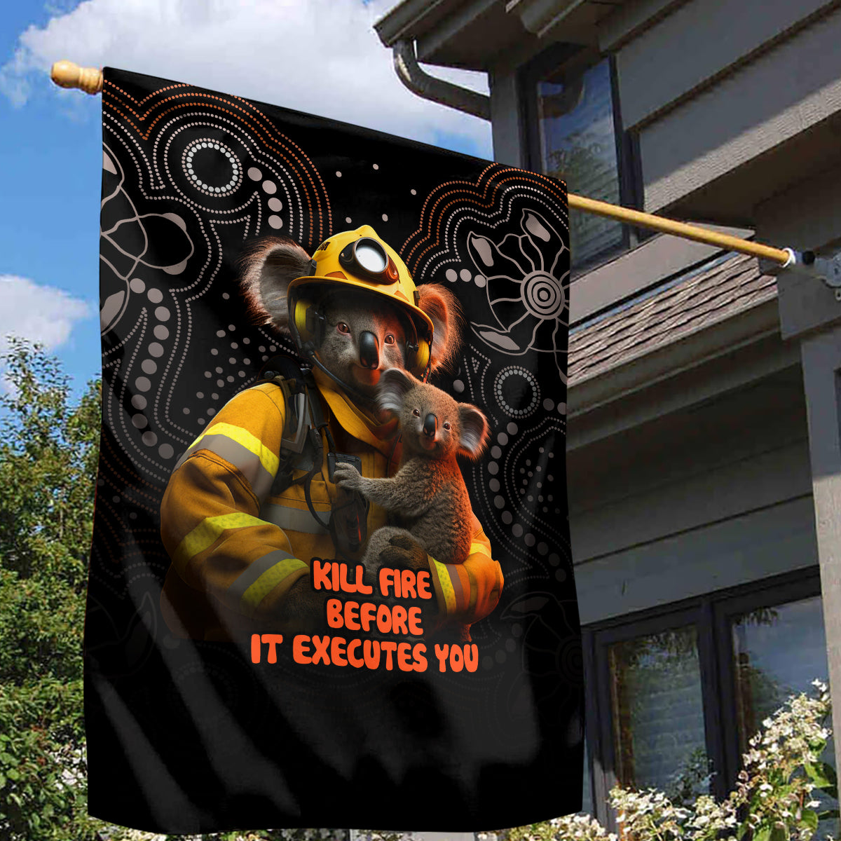 paws-for-australia-garden-flag-bushfire-awareness-indigenous-aboriginal