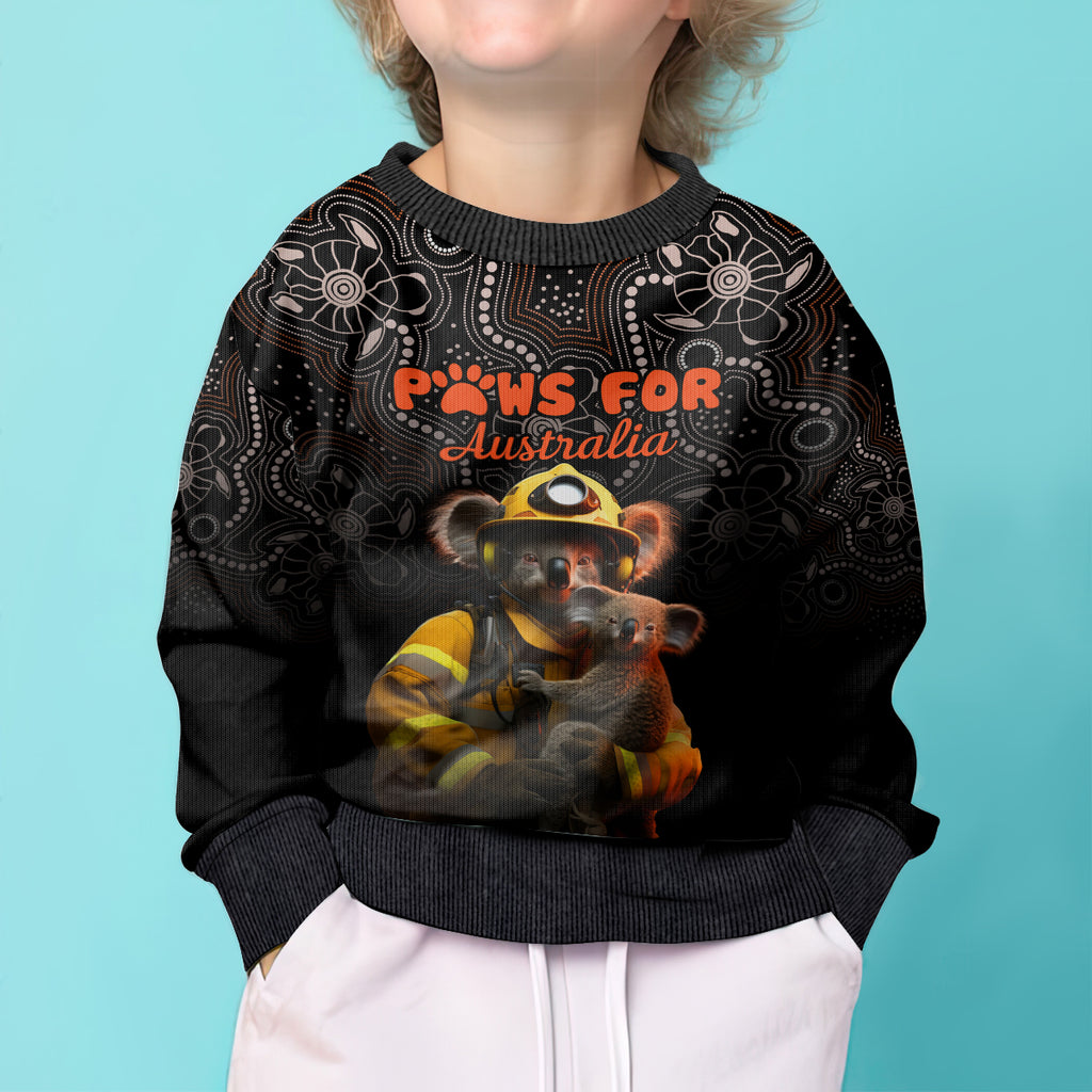 paws-for-australia-kid-ugly-christmas-sweater-bushfire-awareness-indigenous-aboriginal