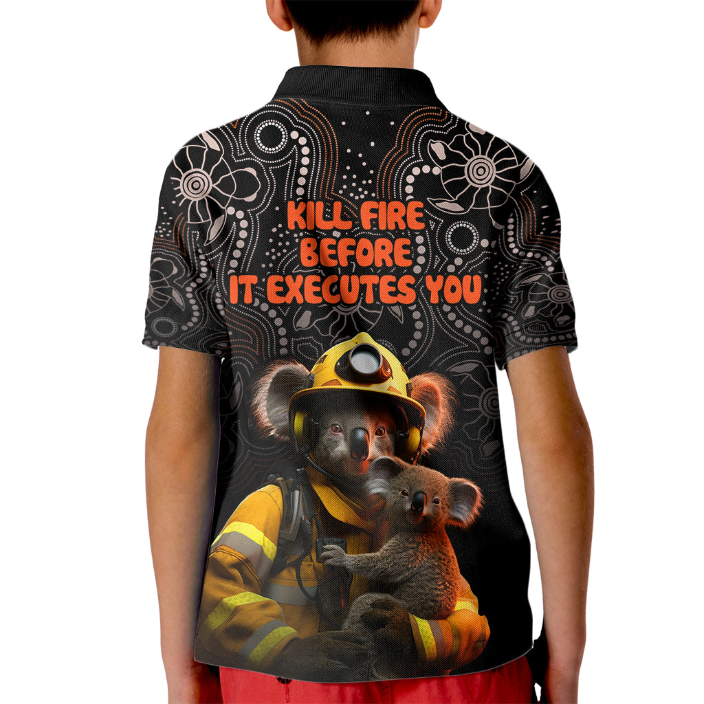 paws-for-australia-kid-polo-shirt-bushfire-awareness-indigenous-aboriginal