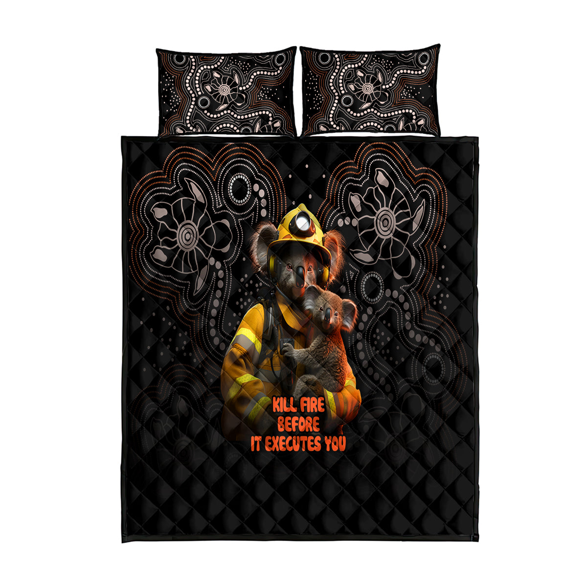 paws-for-australia-quilt-bed-set-bushfire-awareness-indigenous-aboriginal