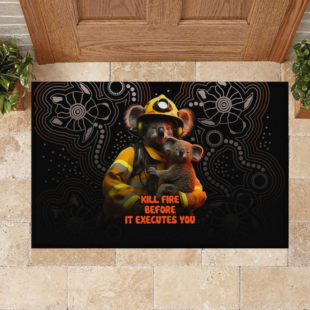 paws-for-australia-rubber-doormat-bushfire-awareness-indigenous-aboriginal