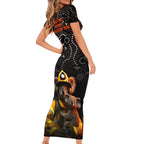 paws-for-australia-short-sleeve-bodycon-dress-bushfire-awareness-indigenous-aboriginal