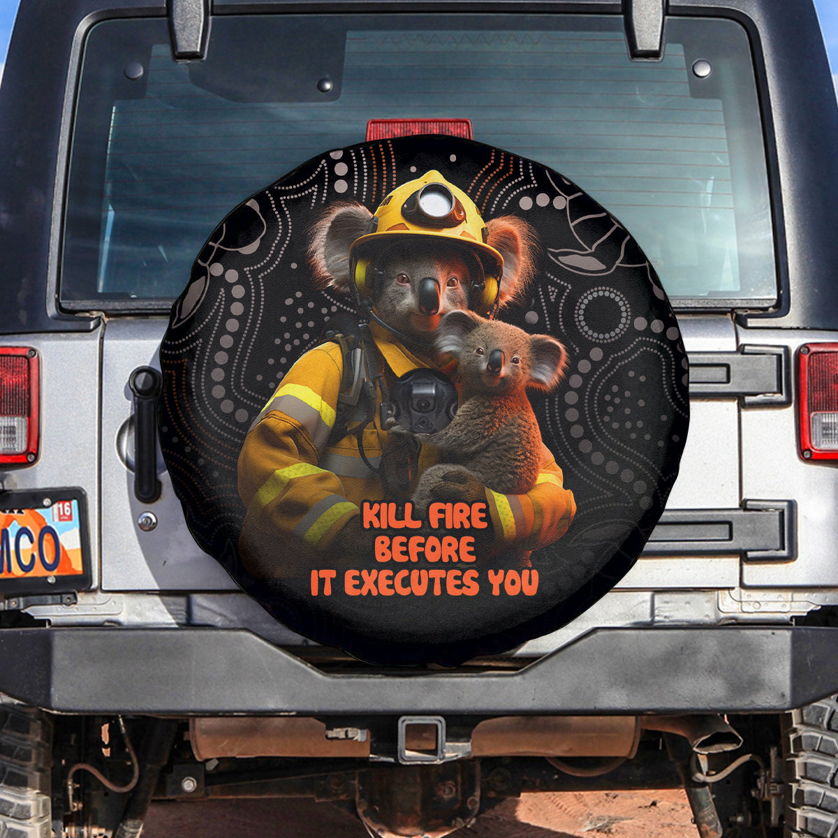 paws-for-australia-spare-tire-cover-bushfire-awareness-indigenous-aboriginal