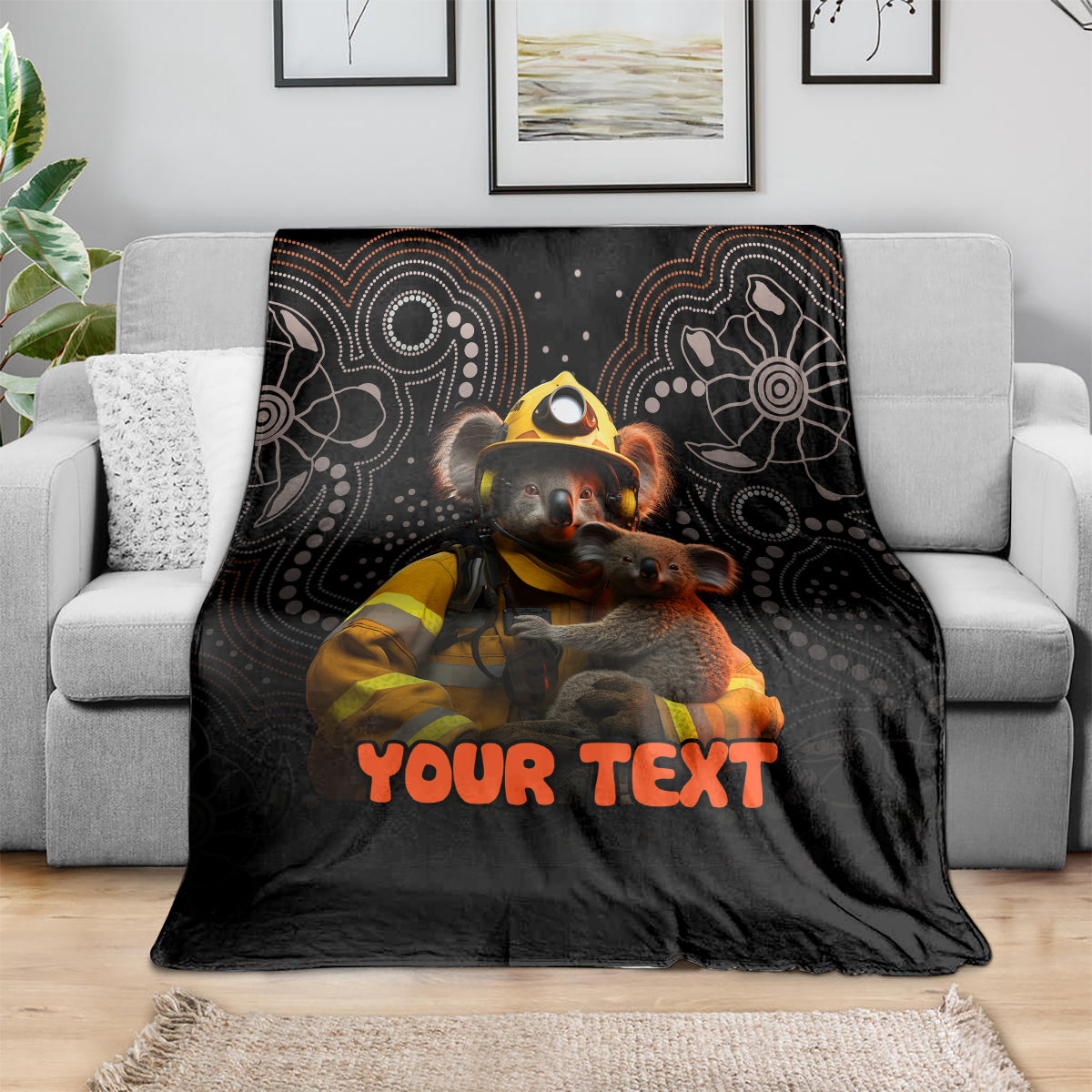 personalised-paws-for-australia-blanket-bushfire-awareness-indigenous-aboriginal