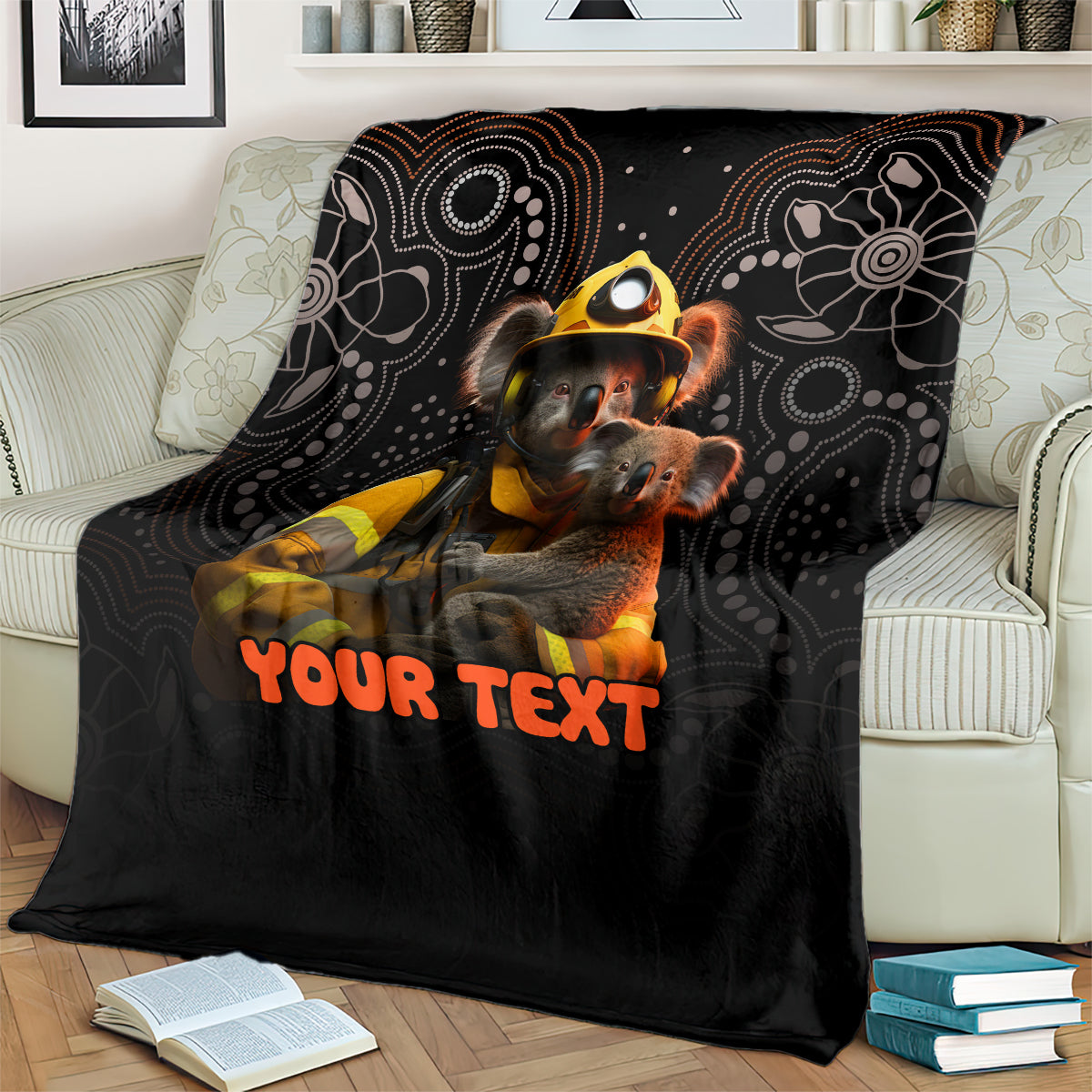 personalised-paws-for-australia-blanket-bushfire-awareness-indigenous-aboriginal