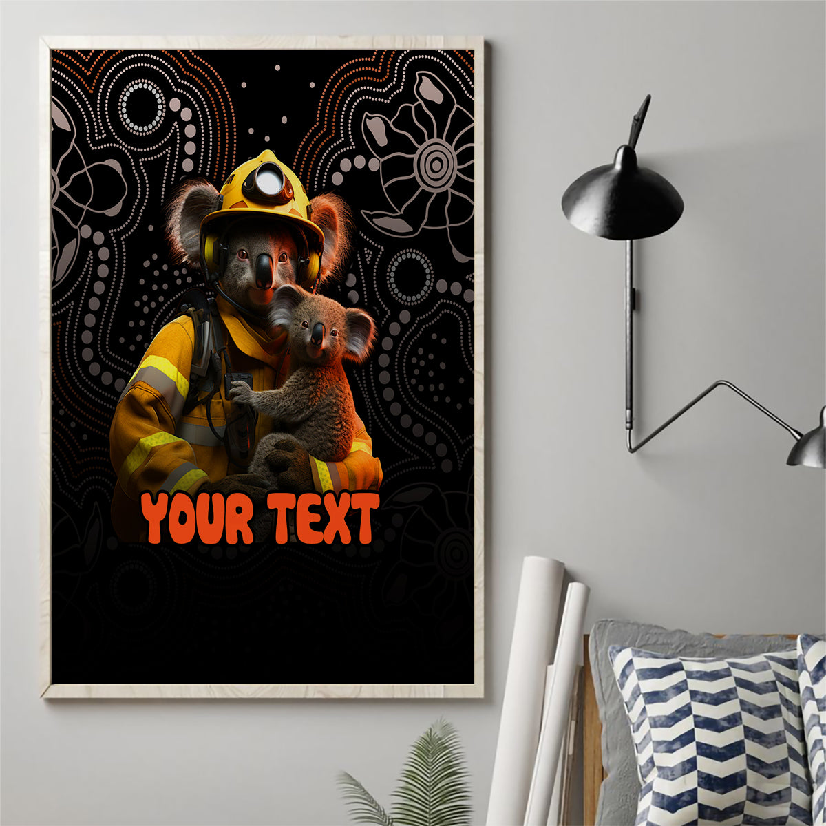 personalised-paws-for-australia-canvas-wall-art-bushfire-awareness-indigenous-aboriginal