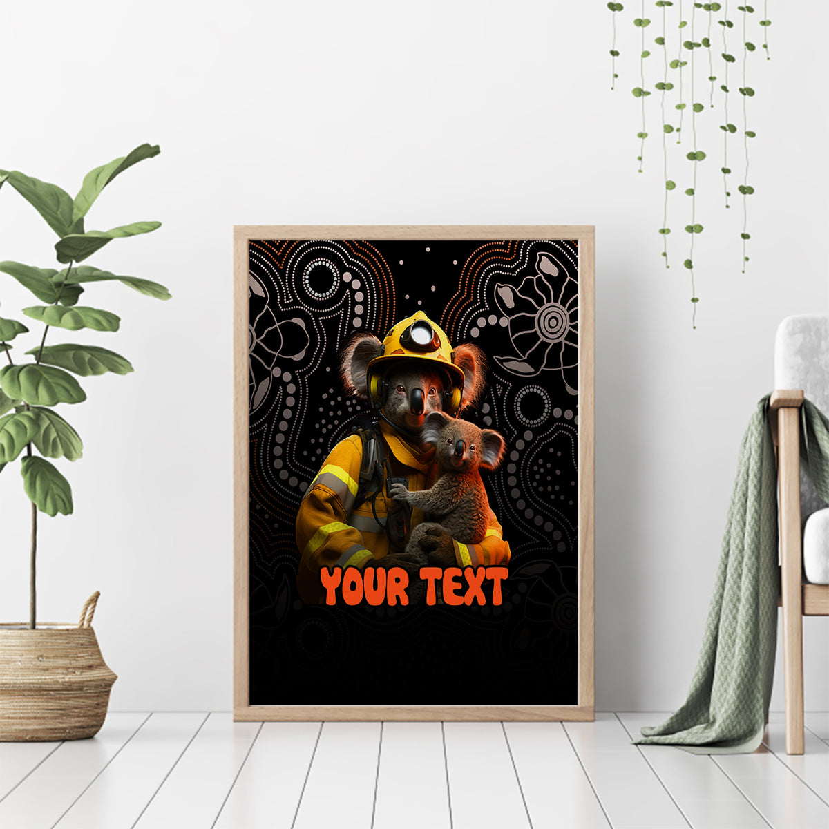 personalised-paws-for-australia-canvas-wall-art-bushfire-awareness-indigenous-aboriginal