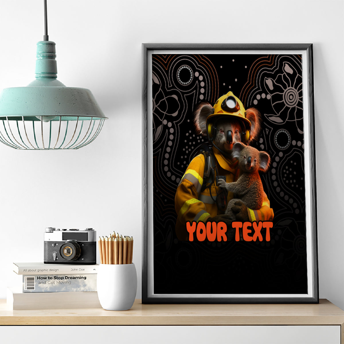 personalised-paws-for-australia-canvas-wall-art-bushfire-awareness-indigenous-aboriginal