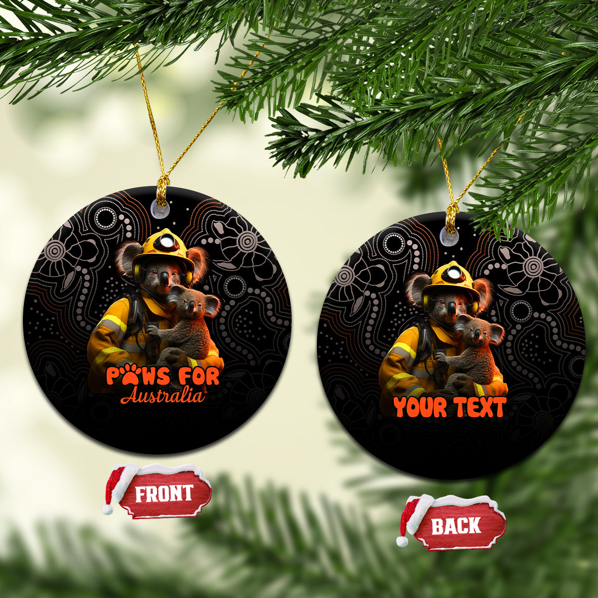 personalised-paws-for-australia-ceramic-ornament-bushfire-awareness-indigenous-aboriginal