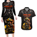 personalised-paws-for-australia-couples-matching-long-sleeve-bodycon-dress-and-hawaiian-shirt-bushfire-awareness-indigenous-aboriginal