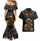 personalised-paws-for-australia-couples-matching-mermaid-dress-and-hawaiian-shirt-bushfire-awareness-indigenous-aboriginal
