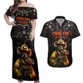 personalised-paws-for-australia-couples-matching-off-shoulder-maxi-dress-and-hawaiian-shirt-bushfire-awareness-indigenous-aboriginal