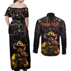 personalised-paws-for-australia-couples-matching-off-shoulder-maxi-dress-and-long-sleeve-button-shirt-bushfire-awareness-indigenous-aboriginal