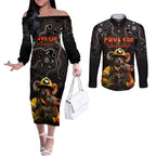 personalised-paws-for-australia-couples-matching-off-the-shoulder-long-sleeve-dress-and-long-sleeve-button-shirt-bushfire-awareness-indigenous-aboriginal