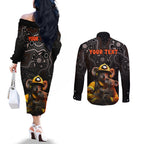 personalised-paws-for-australia-couples-matching-off-the-shoulder-long-sleeve-dress-and-long-sleeve-button-shirt-bushfire-awareness-indigenous-aboriginal